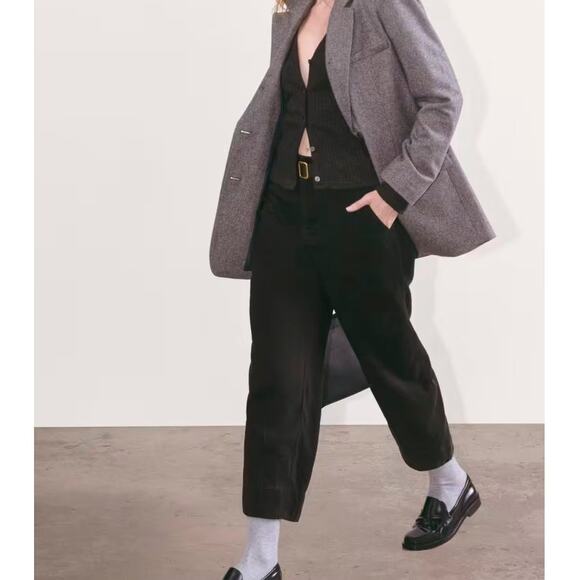 New Everlane The Tencel Utility Pant Tapered Leg Black Women's 6 NWT Patchwork - Picture 2 of 13